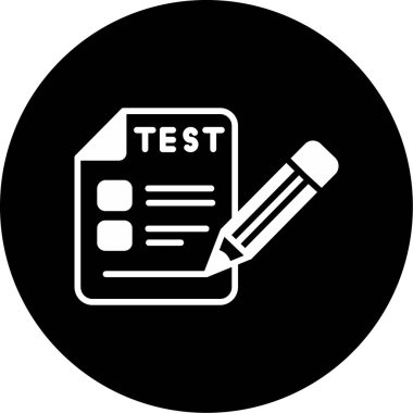 test simgesi vektör illüstrasyonu. düz tasarım biçimi.
