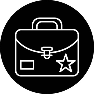 evrak çantası ikonu vektör illüstrasyonu