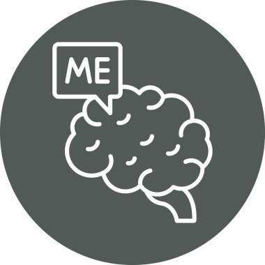 beyin ikonu vektör illüstrasyonu