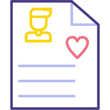 Aşk. Web simgesi basit illüstrasyon