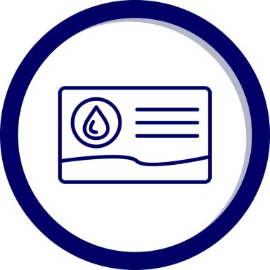 beyaz üzerinde izole edilmiş çizgi biçiminde su simgesi vektör illüstrasyonu