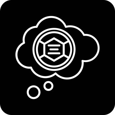 Bulut simgesi vektör illüstrasyonu