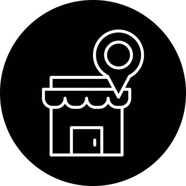 konum simgesi vektör illüstrasyonu