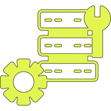 İngiliz anahtarı ve vites tasarımı, araç tamir sektörü servisi ve tema vektör çizimi