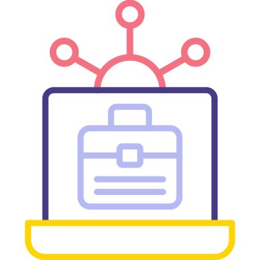 dizüstü bilgisayar simgesi, vektör illüstrasyonu, tasarım konsepti