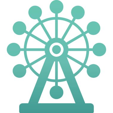 Dönme dolap. Web simgesi basit illüstrasyon