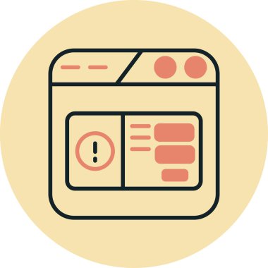 Web tarayıcısı. Web simgesi basit illüstrasyon