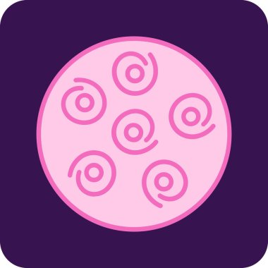 Pembe ve mavi ikonun vektör illüstrasyonu