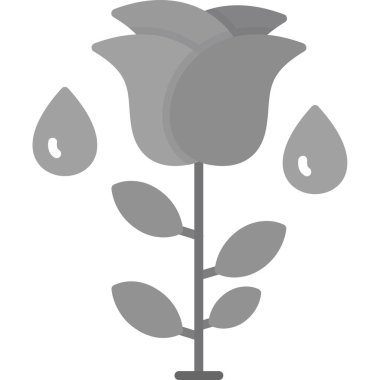 Gül. Web simgesi basit tasarım