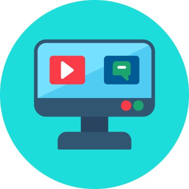 video simgesi vektör illüstrasyonu