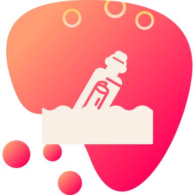 Şişe. Web simgesi basit illüstrasyon