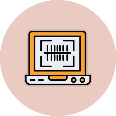 dizüstü bilgisayar simgesi. Web sayfası vektör simgelerinin özet çizimi