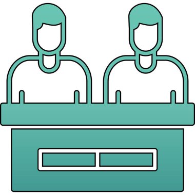 İş dünyası takım ikonu. Web için iş takımı vektör simgelerinin basit illüstrasyonu