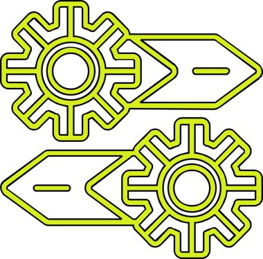 dişli simgesi vektör illüstrasyonu
