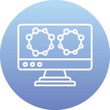 Bilgisayar simgesinin vektör illüstrasyonu