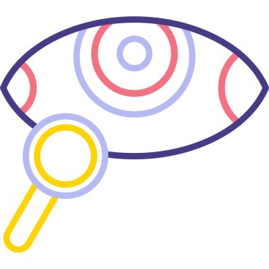 Göz simgesinin vektör illüstrasyonu