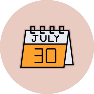 Takvim simgesinin vektör illüstrasyonu