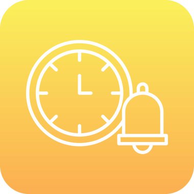 Alarm saat simgesi soyut bir grupta izole edildi