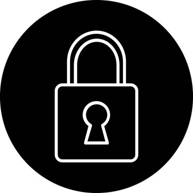 kilit web simgesi, vektör çizim