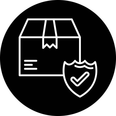 Kalkan simgesinin vektör illüstrasyonu