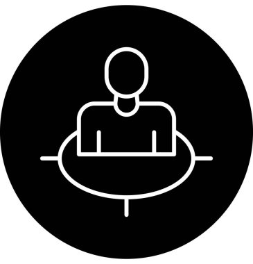 Bir iş adamı simgesinin vektör çizimi