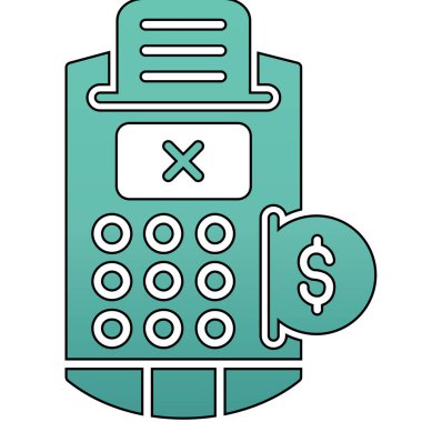 Hesap makinesi simgesi. beyaz üzerinde izole edilmiş hesap makinesi vektör rengi