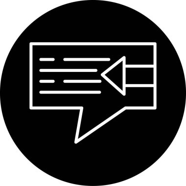 Sohbet simgesinin vektör illüstrasyonu