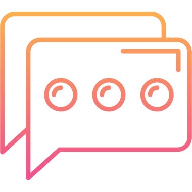 Sohbet simgesinin vektör illüstrasyonu