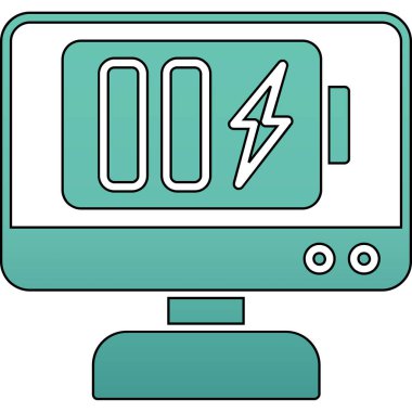 bilgisayar izleme simgesi, vektör illüstrasyonu