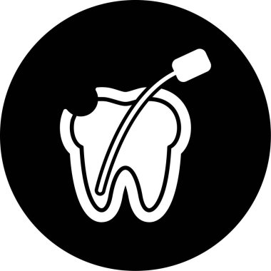 Modern diş simgesinin vektör çizimi