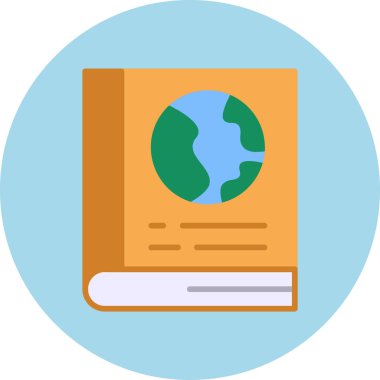 Beyaz arkaplan üzerinde bir kitap, illüstrasyon, vektör olan küre