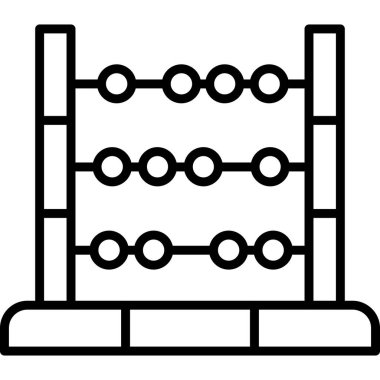 abacus simgesi, vektör illüstrasyonu