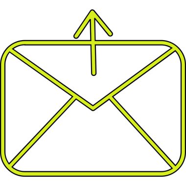 Zarf simgesi. vektör illüstrasyonu