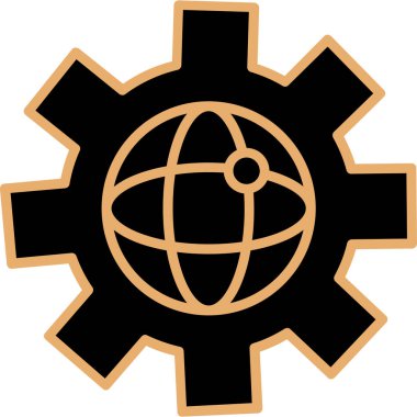 küresel ayar simgesi. Basit resimleme