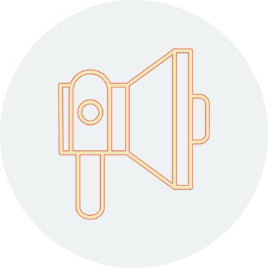 Megafon ikonu vektör illüstrasyonu