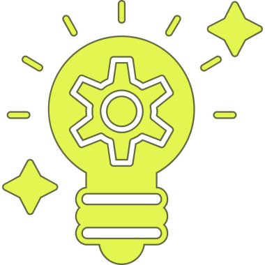 yaratıcı ampul ikonu, yaratıcı fikir tasarımı