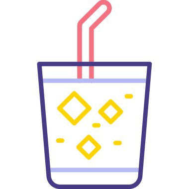 Gazoz. Web simgesi basit illüstrasyon