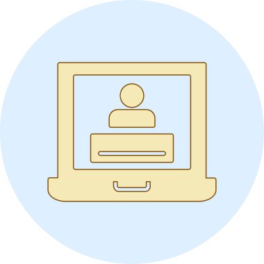 Bilgisayar. Web simgesi basit illüstrasyon