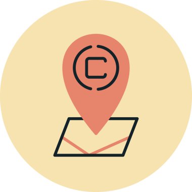 konum pin konumu simgesi - taslak biçimi