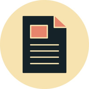 Belge. Web simgesi basit illüstrasyon