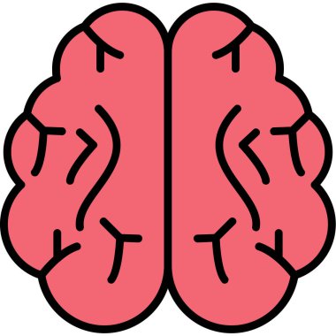 Beyin. Web simgesi basit illüstrasyon