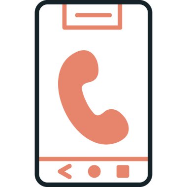 Cep telefonu. Basit web illüstrasyonu