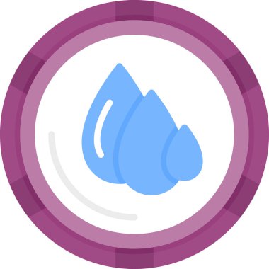 Su. Web simgesi basit illüstrasyon