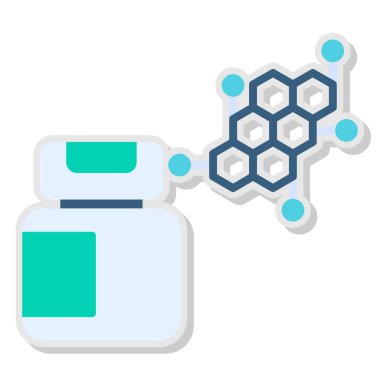 İzole edilmiş bir hap simgesinin vektörü
