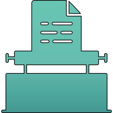 Yazıcı. Web simgesi basit illüstrasyon