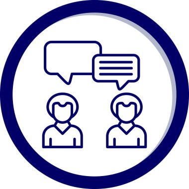 Sohbet simgesi vektör illüstrasyonu