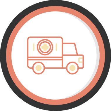 Kamyon. Web simgesi basit illüstrasyon