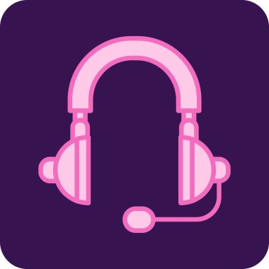 Çağrı merkezi simgesi. düz tasarım biçimi.