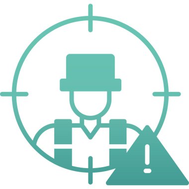 Yöneticisi düz vektör simgesi