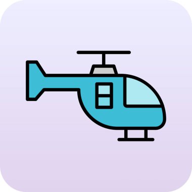 Helikopterin vektör illüstrasyonu